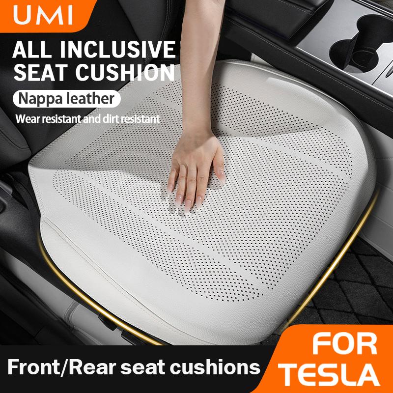 For Tesla Car Seat Cover Full Surround Protective Covers Breathable Sweatproof Four Seasons Nappa Leather Seat Cushion