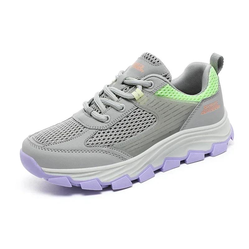 High Quality Outdoor Breathable Walking Shoes Women Summer Slow Shock Casual Sneakers Ladies Comfortable Non-Slip Hiking Shoes