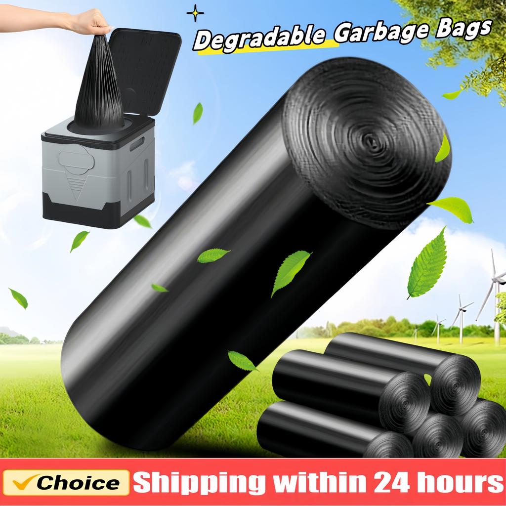 1-8 Roll Portable Toilet Car Toilet Bucket Trash Can Travel Outdoor Camp Folding Toilet for Tour Emergency Self-driving for Adul