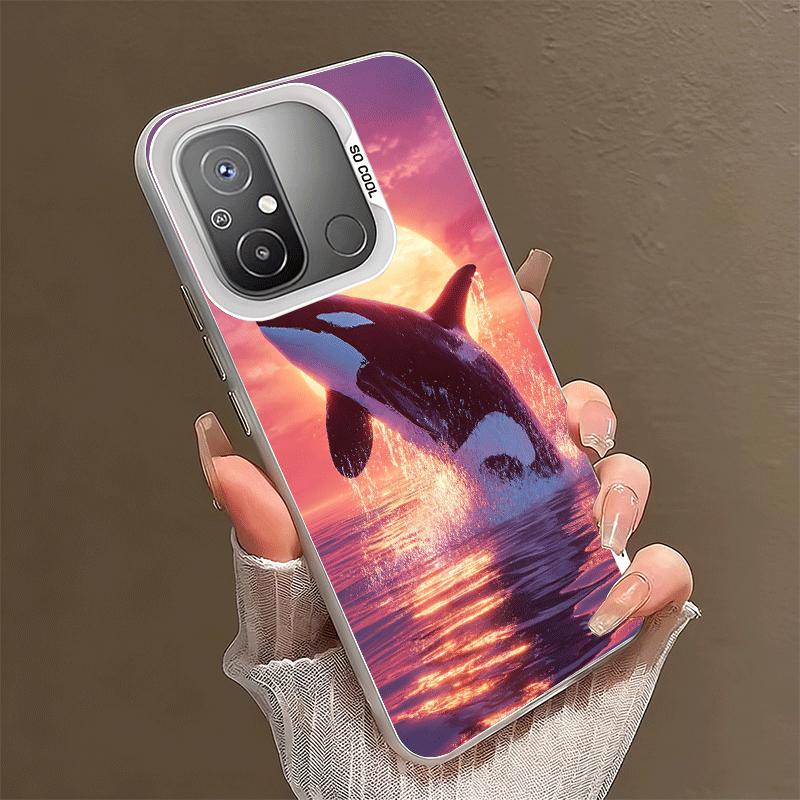 Orca Ocean Pattern Shockproof Phone Case for Xiaomi Poco X7 X6 X5 X3 Pro F7 Ultra M8 Redmi 15C 15 14C 13C 12C 10C 13 12 10