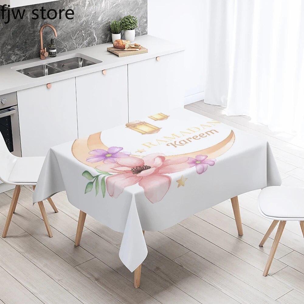 

Рамадан Мубарак декоративная скатерть Рамадан Карим скатерть исламская мусульманская мечеть домашний декор 140x140cm