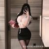 Sex Underwear Sexy Deep V Secretary Suit Pure Desire Flirting Seduction Perspective Uniform Small Breast Pajamas
