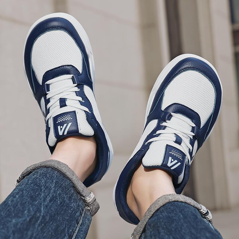 Wide Toe Box Sneakers for Men Breathable Mesh Casual Sports Shoes Plus Size 39-48 Board Shoes Anti-slip Soft Sole