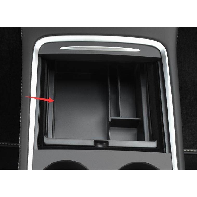 Fit For Tesla Model 3 Y - Matte Black Console Storage Box Cover Trim 1PC