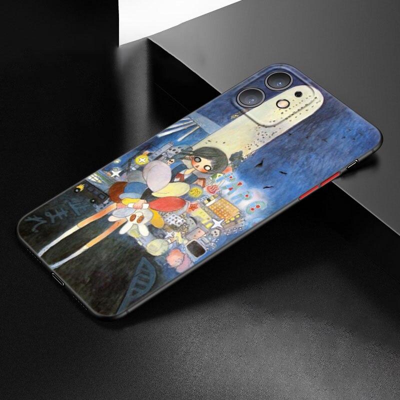 Aya Takano Phone Case For Apple iPhone 12 13 Mini 11 Pro Max XR X XS MAX 8 7 6S 6 Plus SE 5S 5 2020 Soft TPU Black Cover