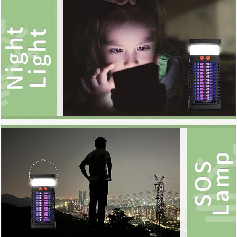 Nuova lampada solare ammazza-zanzare a luce viola UV, lampada ammazza-zanzare cattura-zanzare multifunzionale per esterni e interni