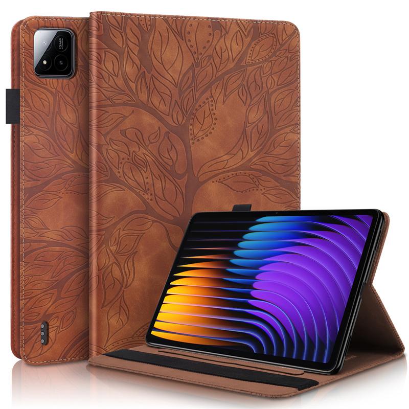 Tablet Funda For Xiaomi Pad 7 Case 11.2 inch Emboss Tree Flip Wallet Stand Case For Xiaomi Pad 7 Mi Pad 7 Tablet Cover Coque