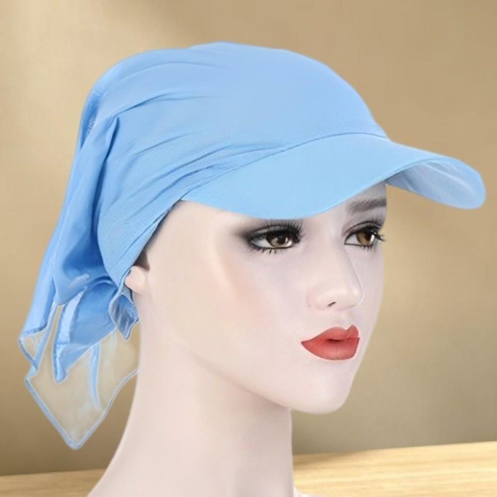 Pre-Tied Style Turban Hat Breathable Sun Protection Hat Fashion Sun Visor Hat  Outdoor Summer