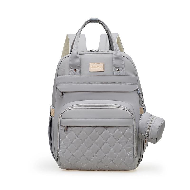 Schoolbag new wholesale mommy bag double shoulder urine pad large capacity thermal insulation lightweight mother and baby bag can be customized LOGO