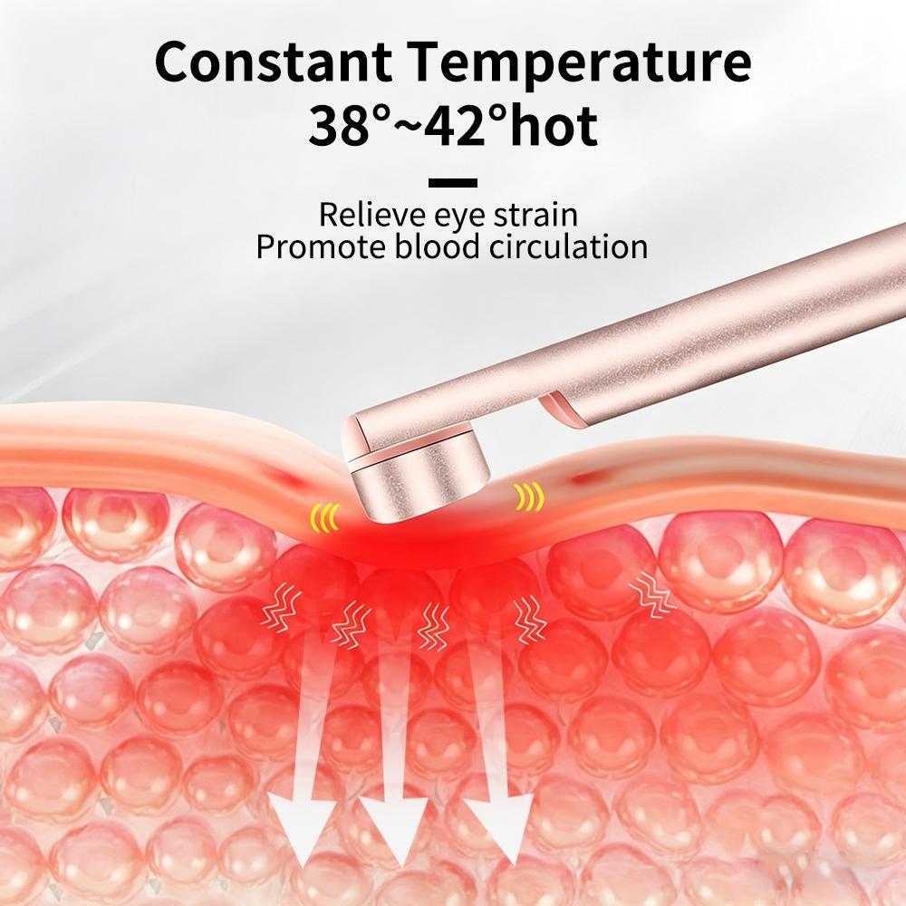 4-in-1 Lichttherapie-Stab Rotes Licht Augen-Schönheitsmassagegerät Anti-Falten Elektrisches Augenmassagegerät Werkzeug für Augenringe Tränensäcke Gesichts- & Lippenfalten