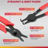 Snap Ring Plier Set 11PCS Straight & Bent Retaining Ring Pliers with Hook & Pick Heavy Duty Internal External Pliers