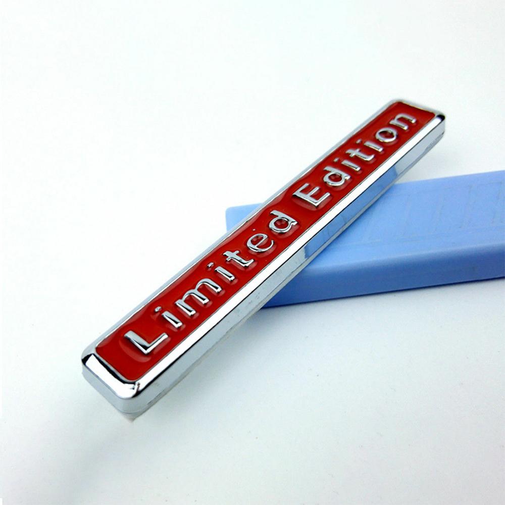 1pc Limited Edition Car Styling Sticker Car Badge Decal Body Decorative Car Trunk Emblem Sticker Red Auto Exterior Accessories