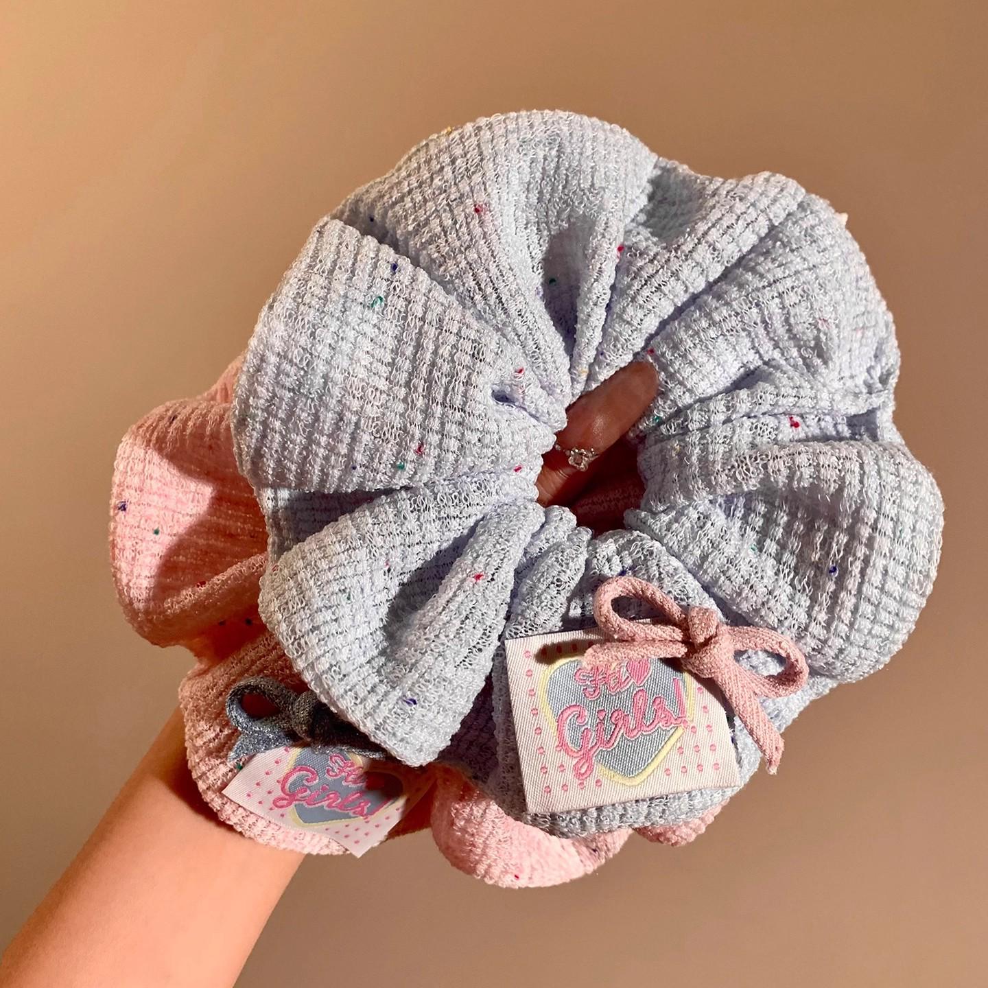 

Вязаная резинка для волос экстра-большого размера в корейском стиле - Нежная, универсальная резинка для волос для женщин розовый