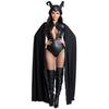 M-XL Halloween Witch Costume, Caped Siamese, Horn Sleeping Charm Masquerade Costume
