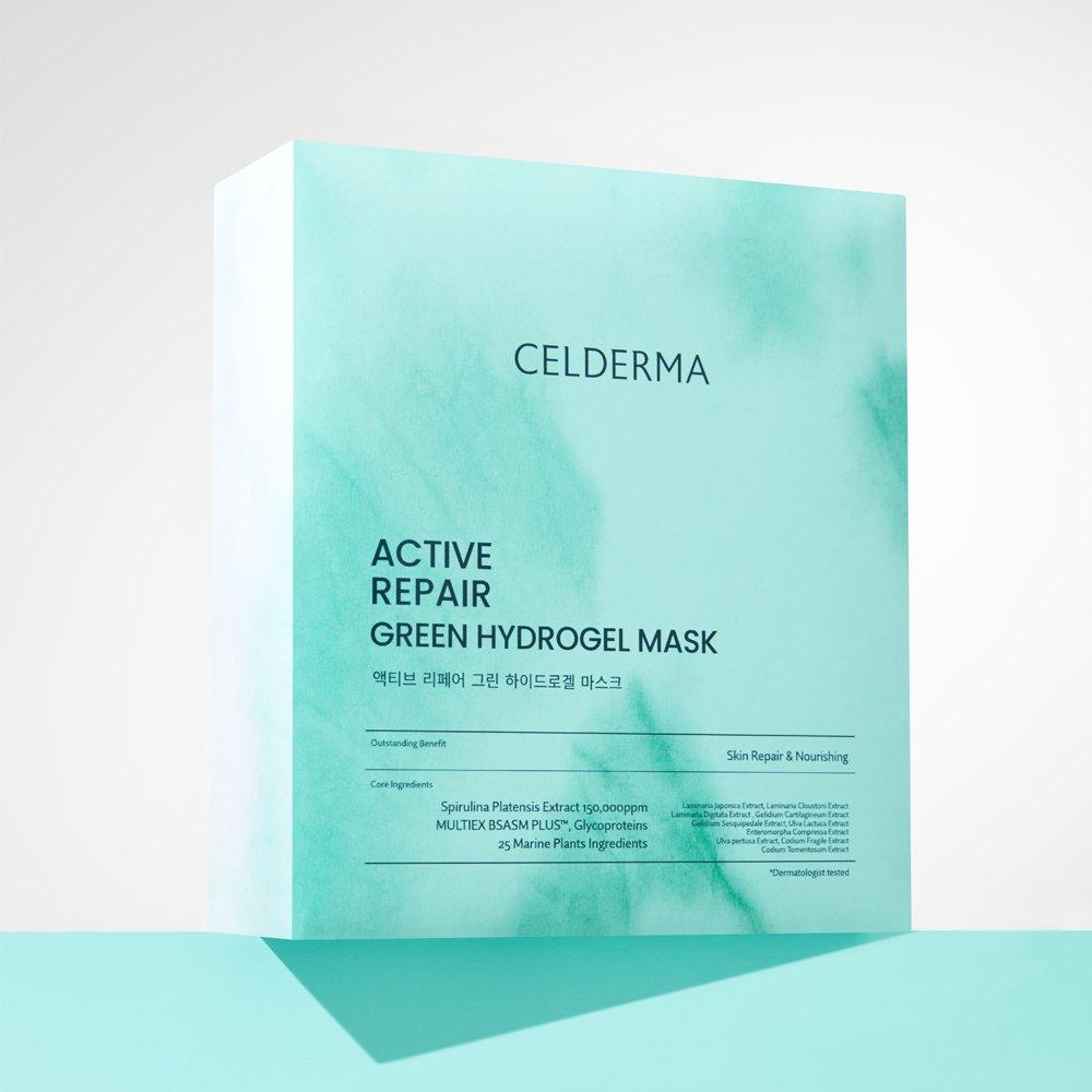 CELDERMA Active Repair Green Hydrogel Mask (4 Sheets)