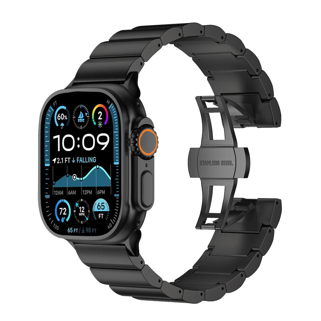 Luxury Titanium Band For Apple Watch Ultra 2 49mm 46mm 45mm 44mm 42mm 40mm 41mm Metal Bracelet For iWatch 10 9 8 7 6 SE 5 Strap