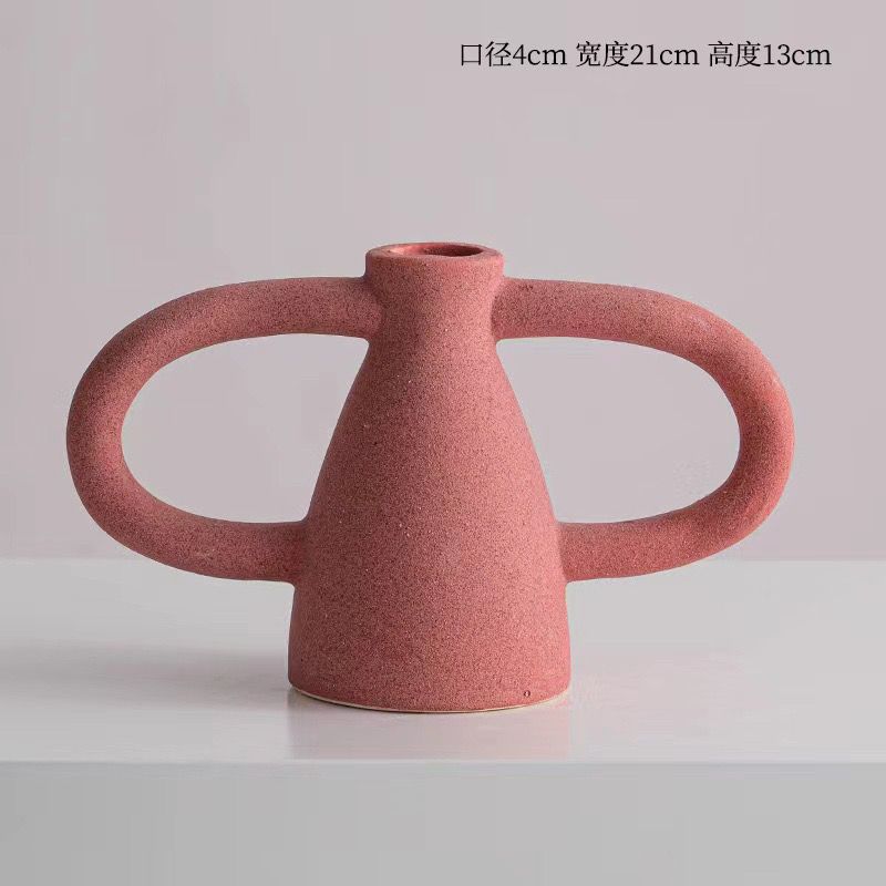 Creative Amphora Special-shaped Vase Living Room Dining Table Decoration Simple Art Cutout Ceramic Vase Flower Home Decoration