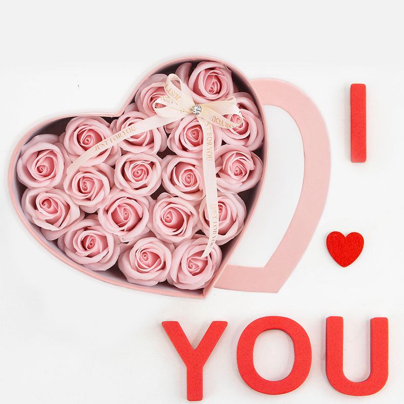 Artificial Soap Flowers18 Roses Love Gift Box Wedding Birthday Party Mother's Day Valentine's Day Teacher's Day Home Decoration