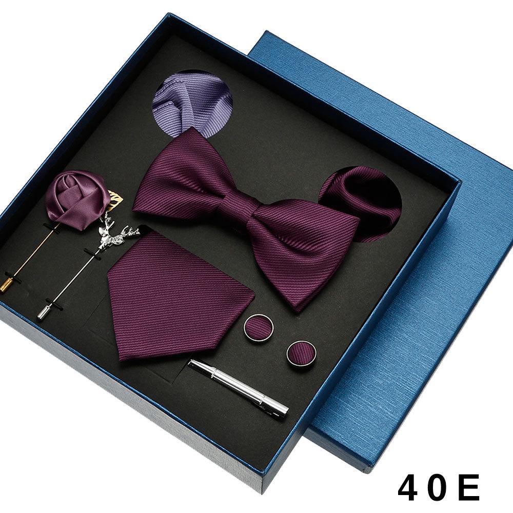 Men's Formal Suit Bow Tie Gift Box Set for Weddings and Business