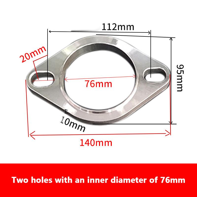 Automotive Exhaust Pipe Flange Stainless Steel Interface Gasket Modification Head End Flange Diamond Interface Gasket