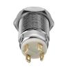 12mm LED Push Button Switch 12V 4Pin Silver Momentary Self-Locking Switches Waterproof