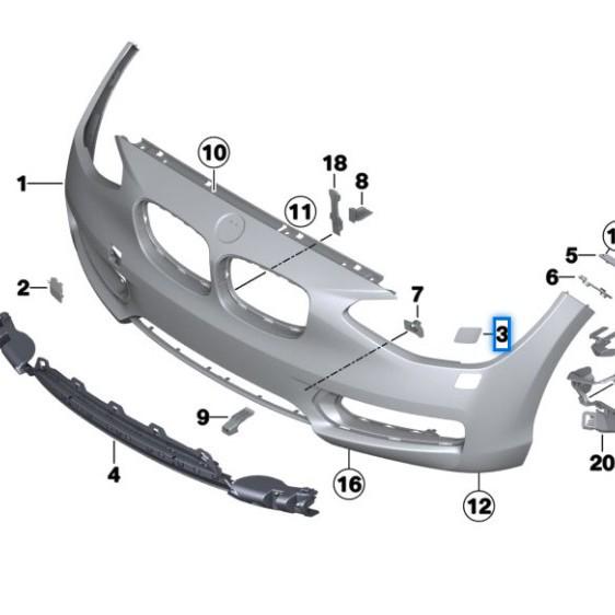 BMW 1 Series F20 LCI Front Bumper Washer Cover (51117429723/51117429724)