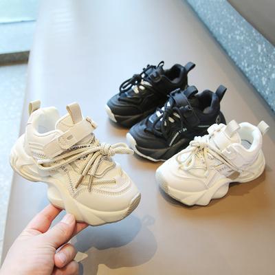 Boys' Sports Shoes Spring and Autumn Versatile Solid Color Dad Shoes Little Girl Soft-soled Casual Shoes Tide