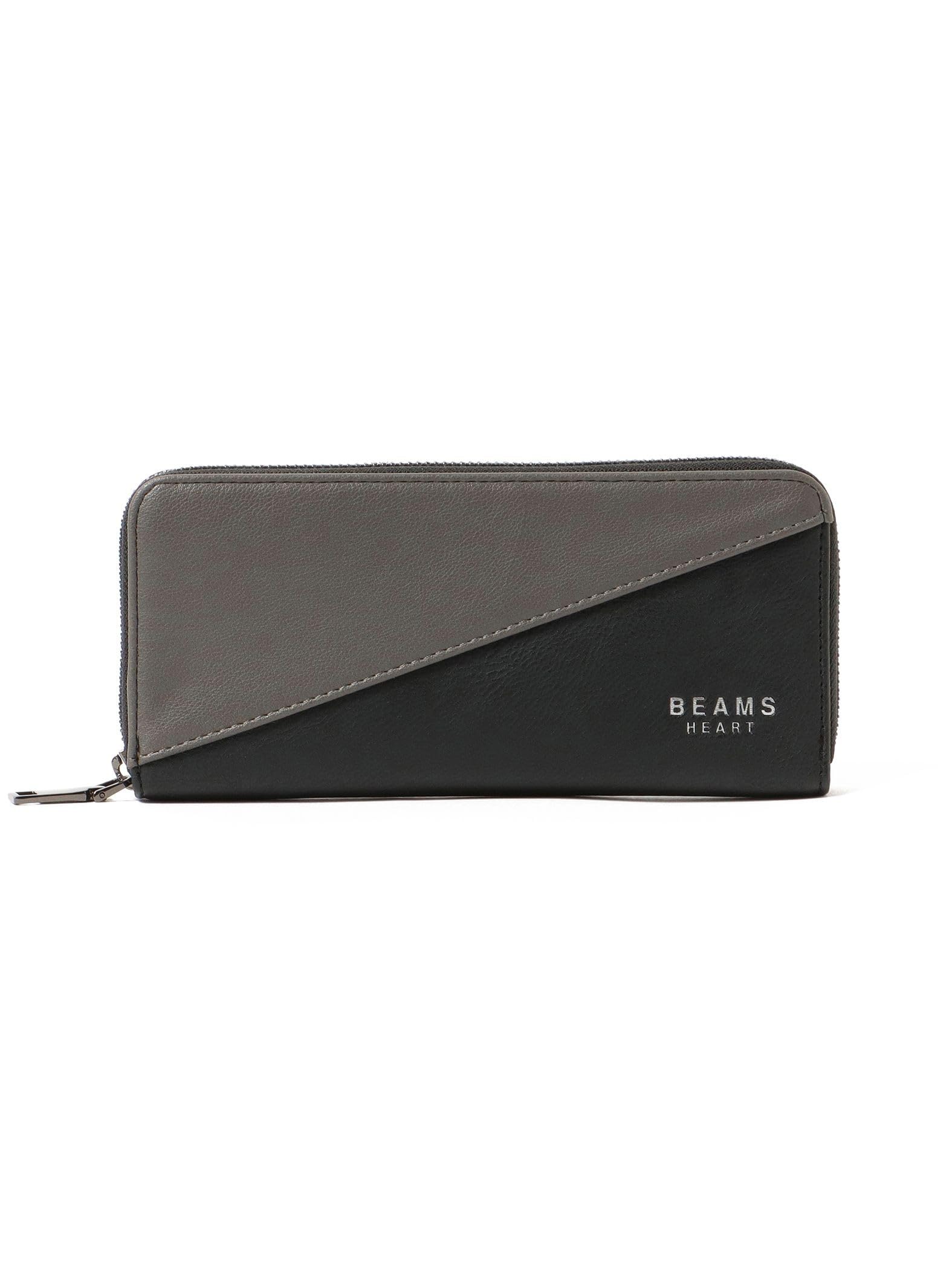 

Switchable Faux Leather Long Wallet BLACK FREE [BEAMS HEART] Wallet/Pouch Men s чорний