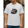 Europäische Größe Ganzjahres-T-Shirt aus reiner Baumwolle für Fans, Einfaches und Modisches Herren-, Herren-Freizeit-Kurzarm-Rundhals-Gemustertes Bedrucktes T-Shirt