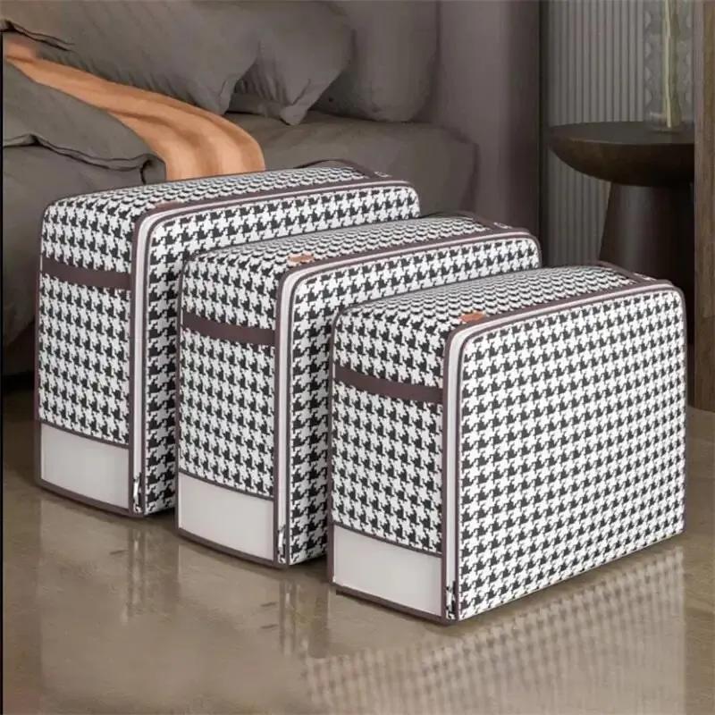 1 Stück Verdickte Vlies-Aufbewahrungstasche für Steppdecken für den Haushalt, Großraum-Verpackungstasche für Kleidung, Organizer-Reisetasche
