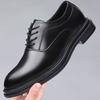 Mens Dress Shoes Lace Up Oxfords Business Office Pointed Black Lace-Up Men's Formal Shoes Office Men Wedding Party Shoes