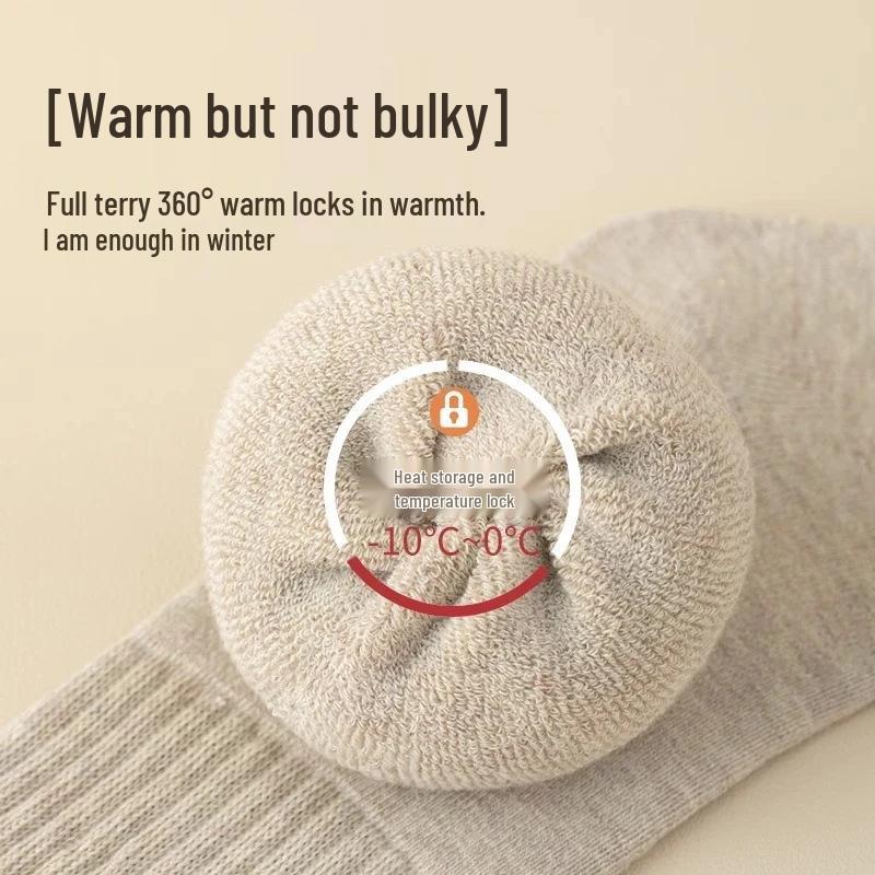 Autumn & Winter Thickened Terry Cotton Socks - Mid-Calf To Over-the-Knee Length, Warm & Cozy