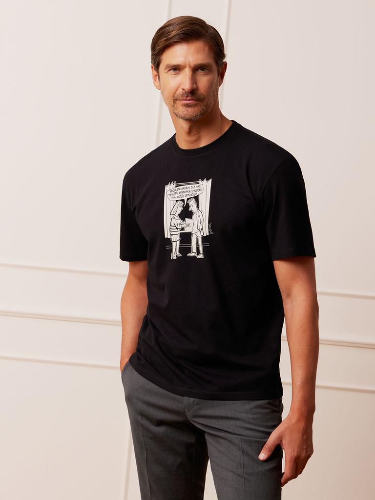 Black T-Shirt Milk M