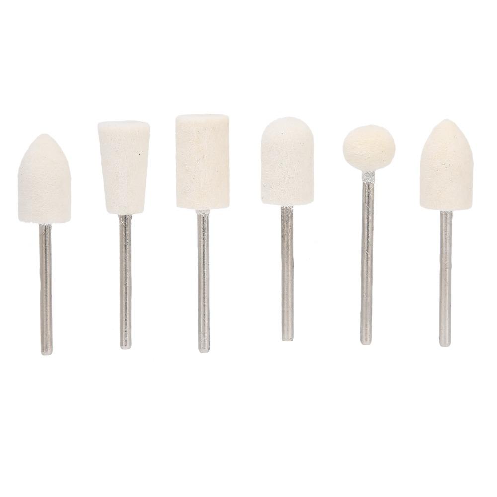 12pcs Premium Wool Felt Wool Felt Nail Polishing Head Salon & Home DIY Manicure Maintenance