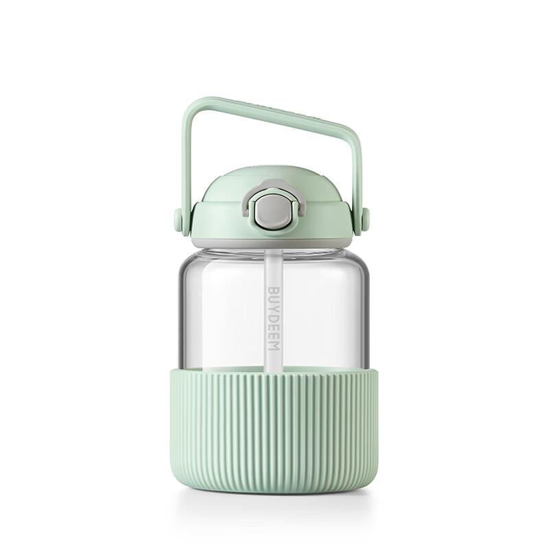 Beiding 1000ml Glass Water Bottle with Straw