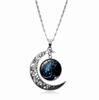 Twelve Zodiac Moonlight Gemstone Necklace Women's Fashion Accessory Collarbone Chain Birthday Gift