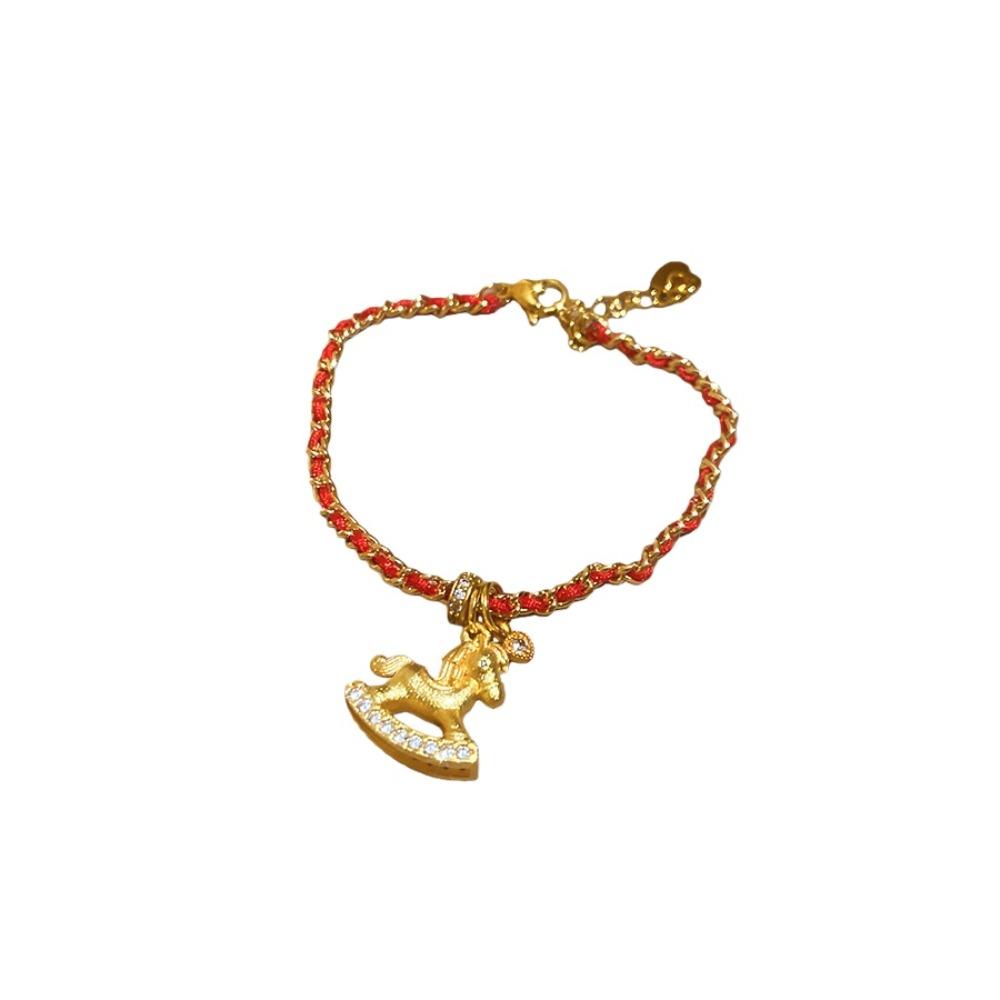 Chinese Horse Year Zodiac Horse Beads Bracelets Calabash Chinese Style Bangle  Couple