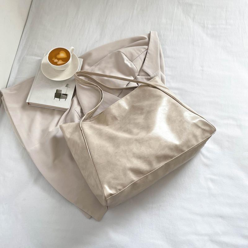 Stylish Large Capacity Pu Tote Bag For Women 2023 Retro Trendy Handbag