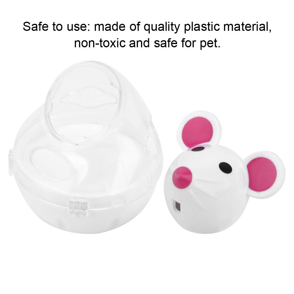 Pet Cat Dog Leakage Feeder Slow Food Dispenser Mice Design Toy(Pink)