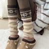 Fell Island Wool Pile Sock and Boot Set for Women In Autumn and Winter, Retro Style, Thick and Warm, Snow Boots Leg Coverings