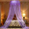 Acetate Fibre Mosquito Net Solid Color with LED light Princess Bed Canopy Canopy Curtains Easy Installation Dome Bed Netting