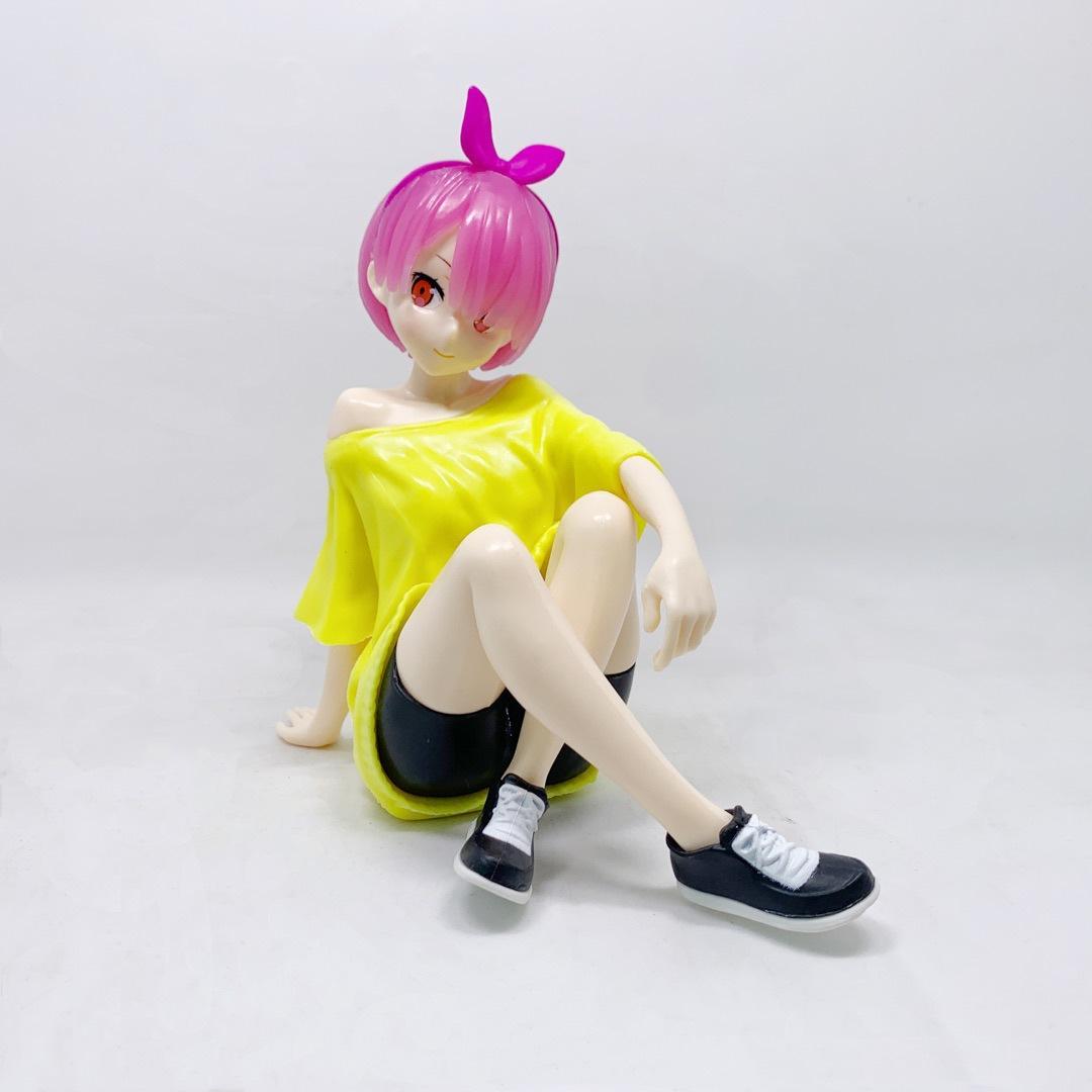 

A different world life from scratch, sports casual wear, ram, rem, sitting posture, ornaments, boxed figures