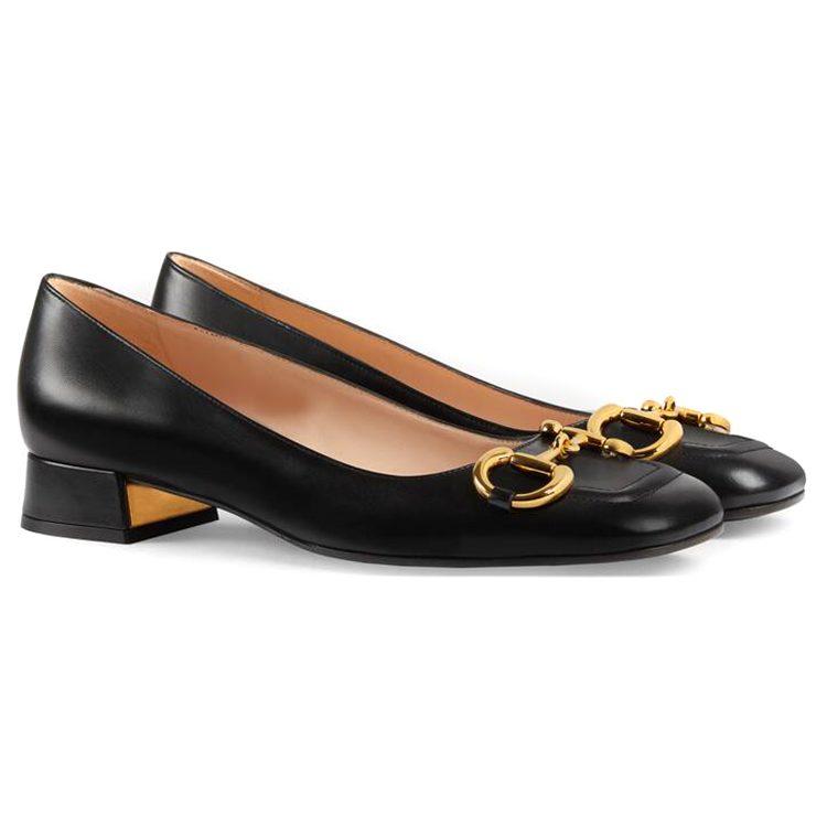 Gucci Horsebit Ballet Flat Black Leather Women's 645600 C9D00 1000