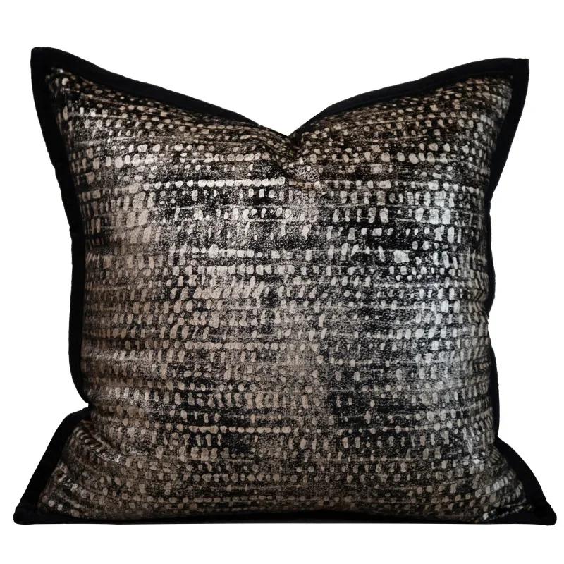 High End Hotel Gold Cushion Cover Modern Style Cotton Fluff Pillow Covers Decorative Home