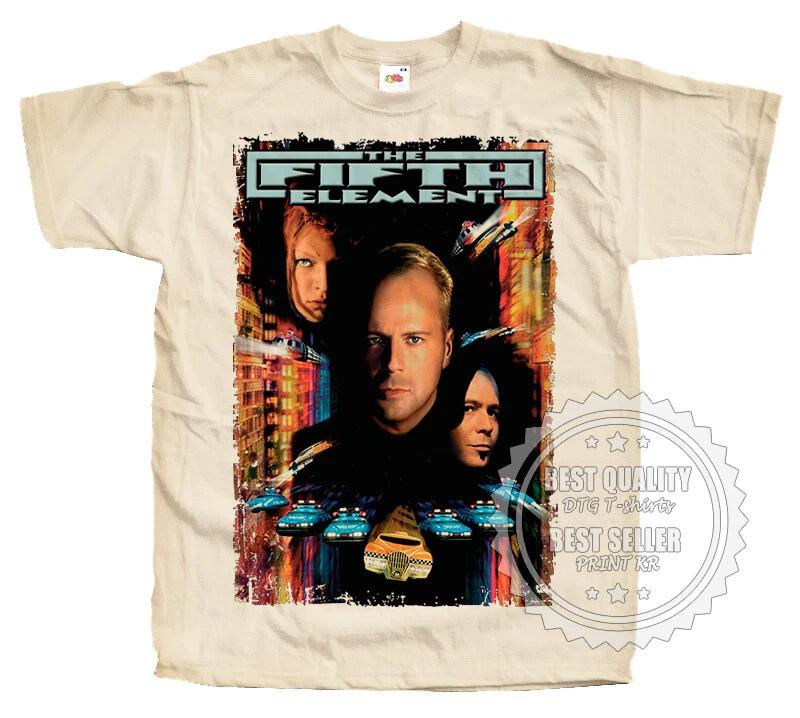 

The Fifth Element T SHIRT Tee V2 Movie Poster Natural Vintage Shirt sizes S-5XL L
