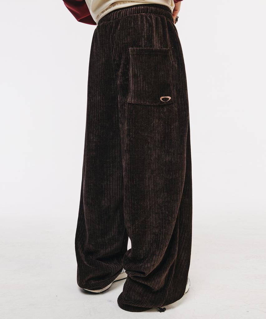 SCALLYWAG Easy Corduroy Wide Pants [Brown]
