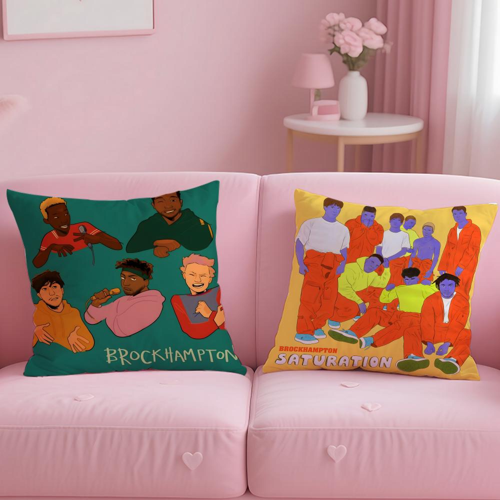 Stylish Bbrockhamptones Cushion Cover Soft EasyWash Pillow Case Versatile for Couch Bed Travel and Office