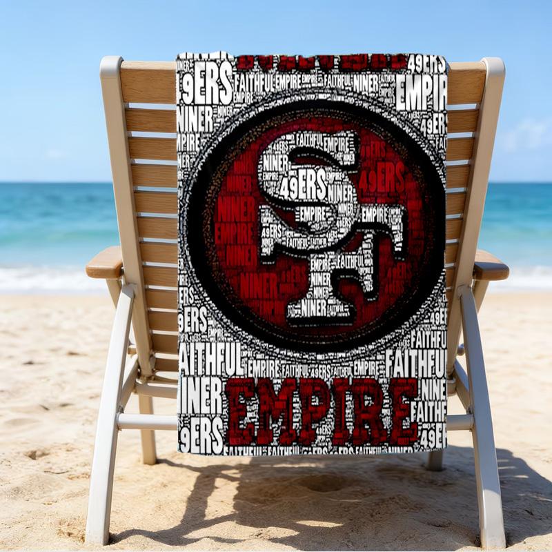 San Francisco football Quick-Dry Microfiber Beach Towel Super Soft & Absorbent for Bath, Beach, Travel Bath Time Accessory, Fan gifts