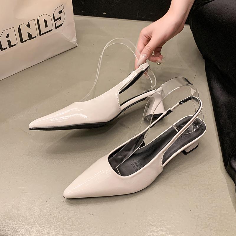 

Fashion Summer New Pointed High Heels Women s Sandals Casual Shallow Mouth Shoe Fashion Elegant Ladies Shoes Zapatillas Mujer 35 белый