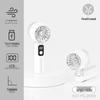 High-Speed Turbo Digital Display 5-Speed Portable Handheld Fan for Outdoor and Desktop Use